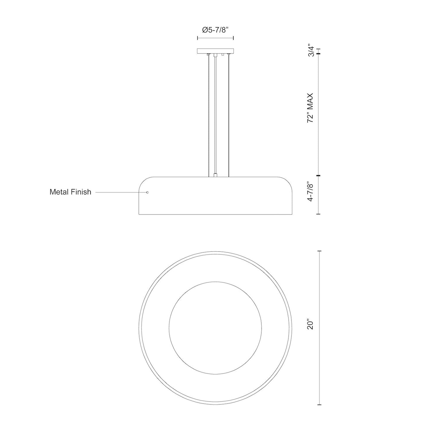 Beacon 20-in Pendant