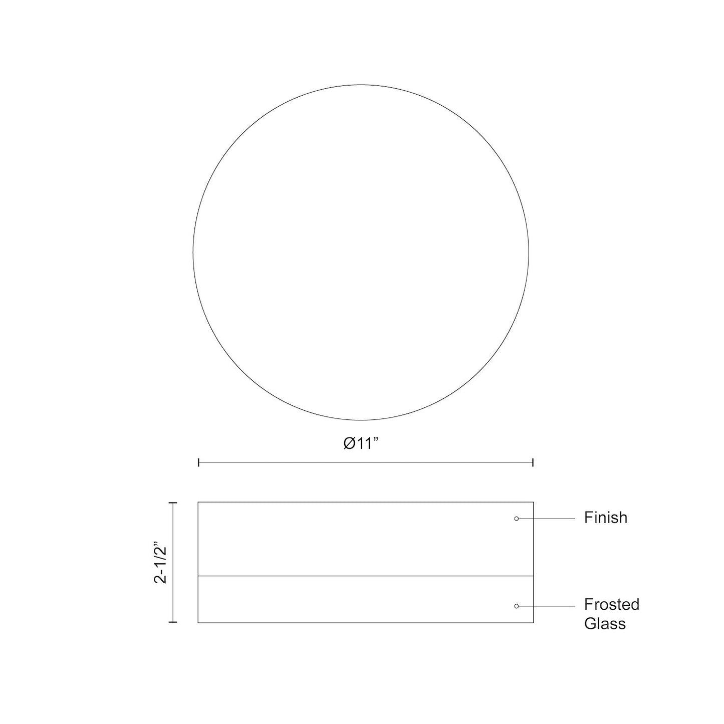 Bedford 11-in Flush Mount