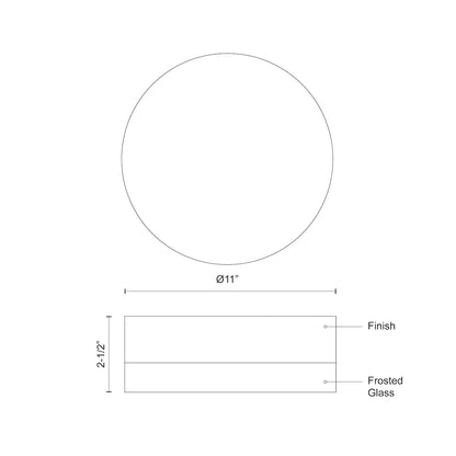 Bedford 11-in Flush Mount