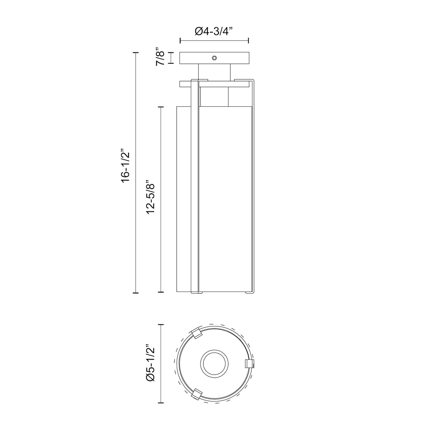 Belmont 5-in Flush Mount