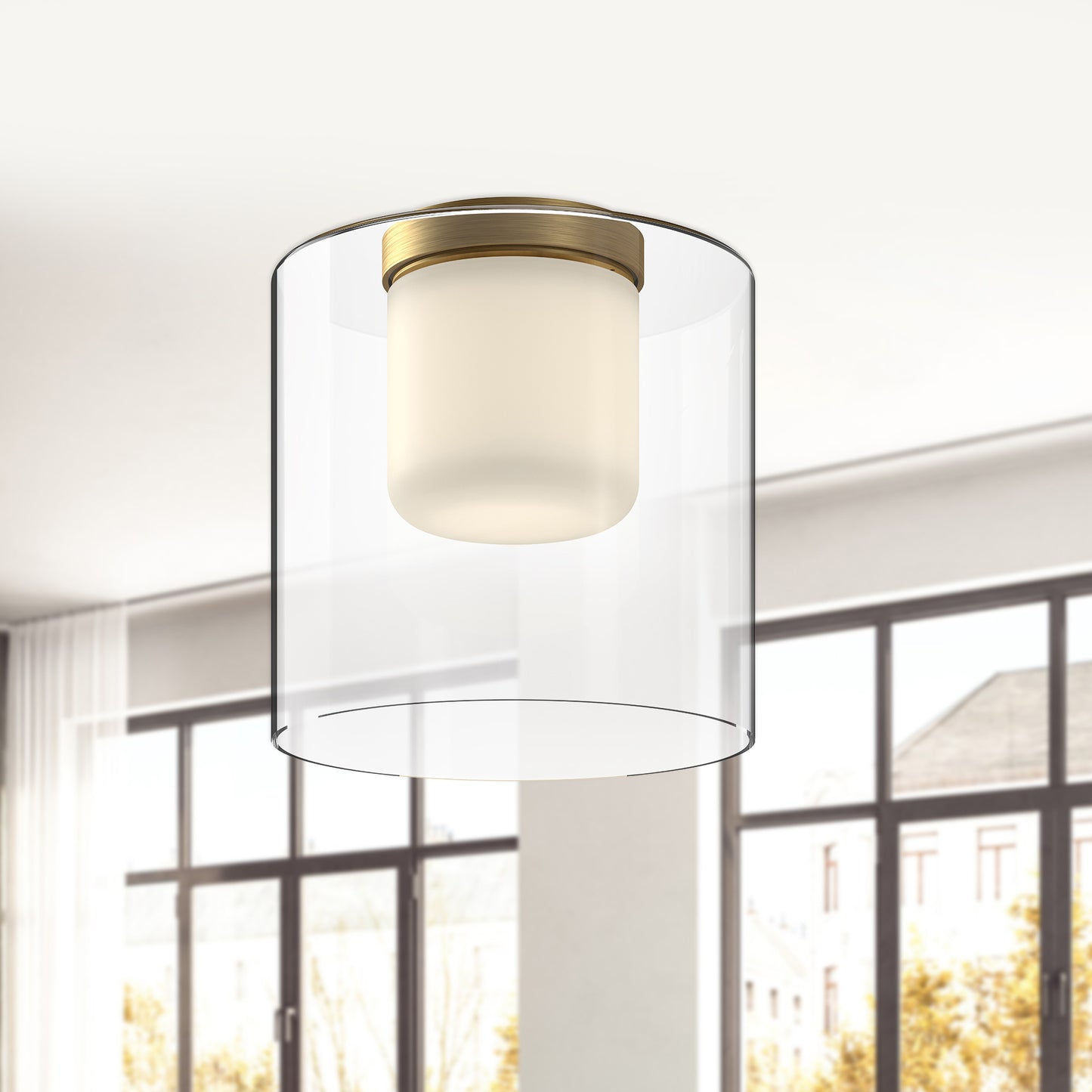 Birch 9-in Flush Mount