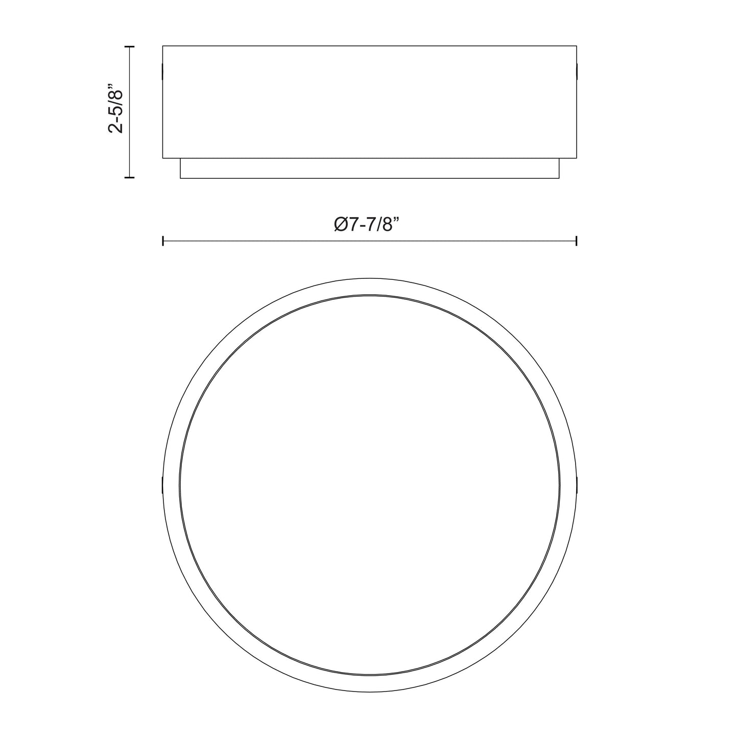 Blanco 8-in Flush Mount