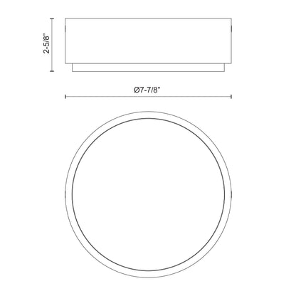 Blanco 8-in Flush Mount