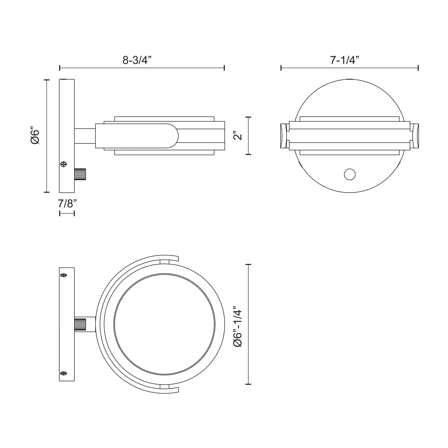 Blanco 6-in Wall/Vanity Light