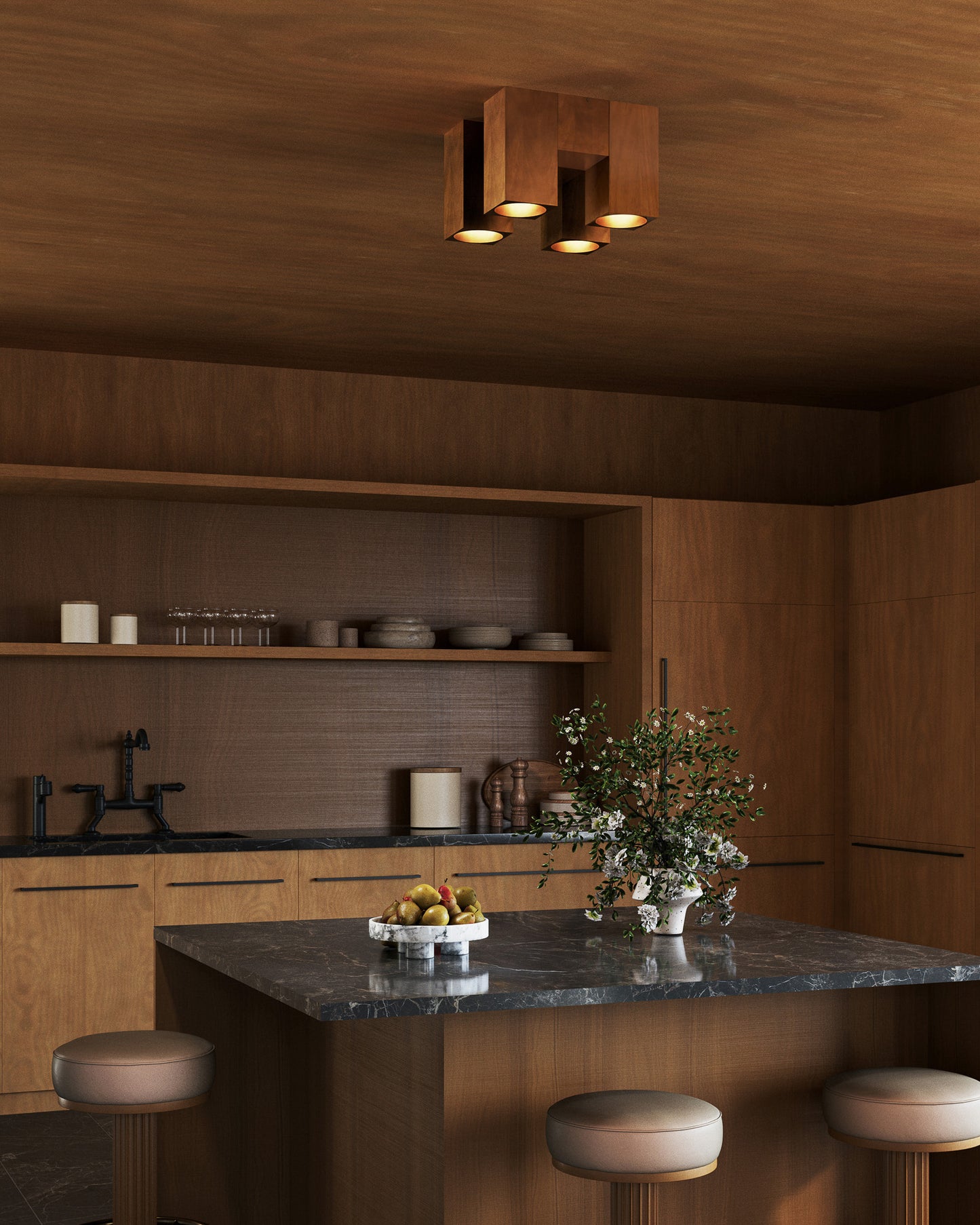 Bosco 15-in Semi-Flush Mount