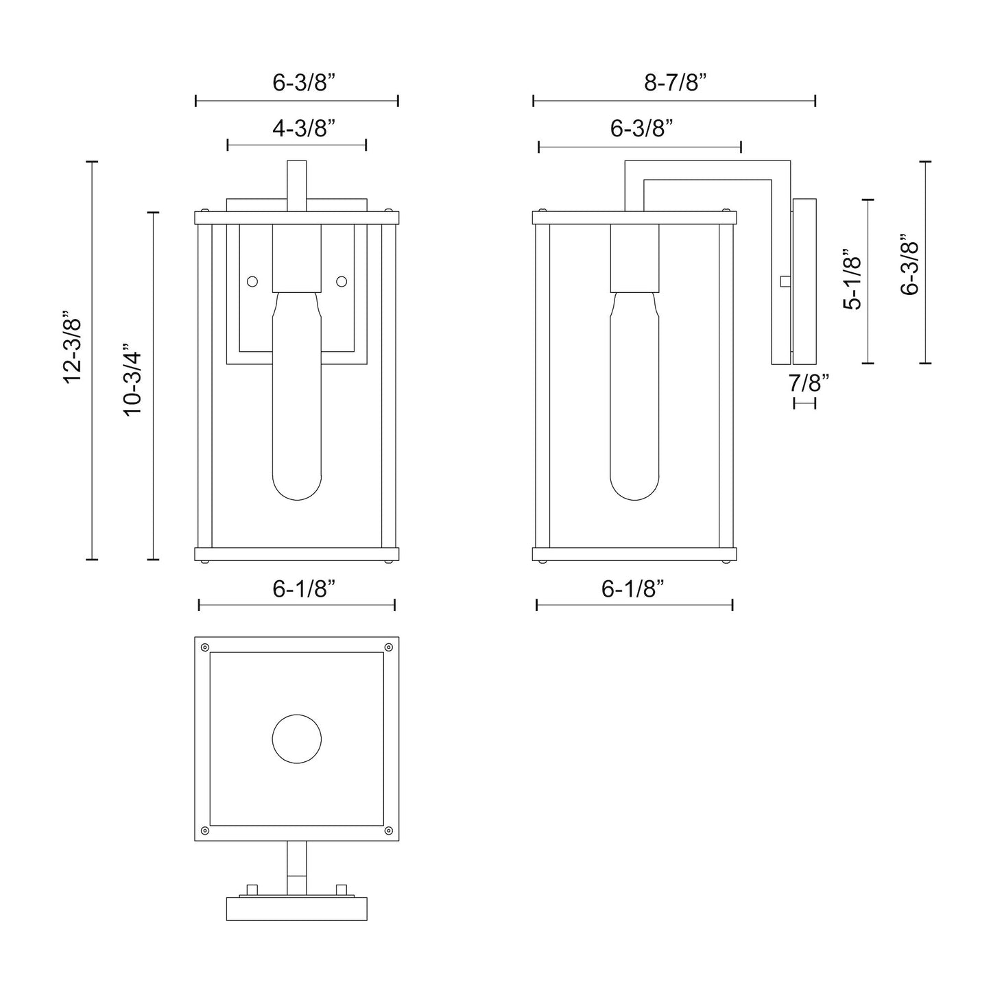 Brentwood 12-in Exterior Wall Sconce