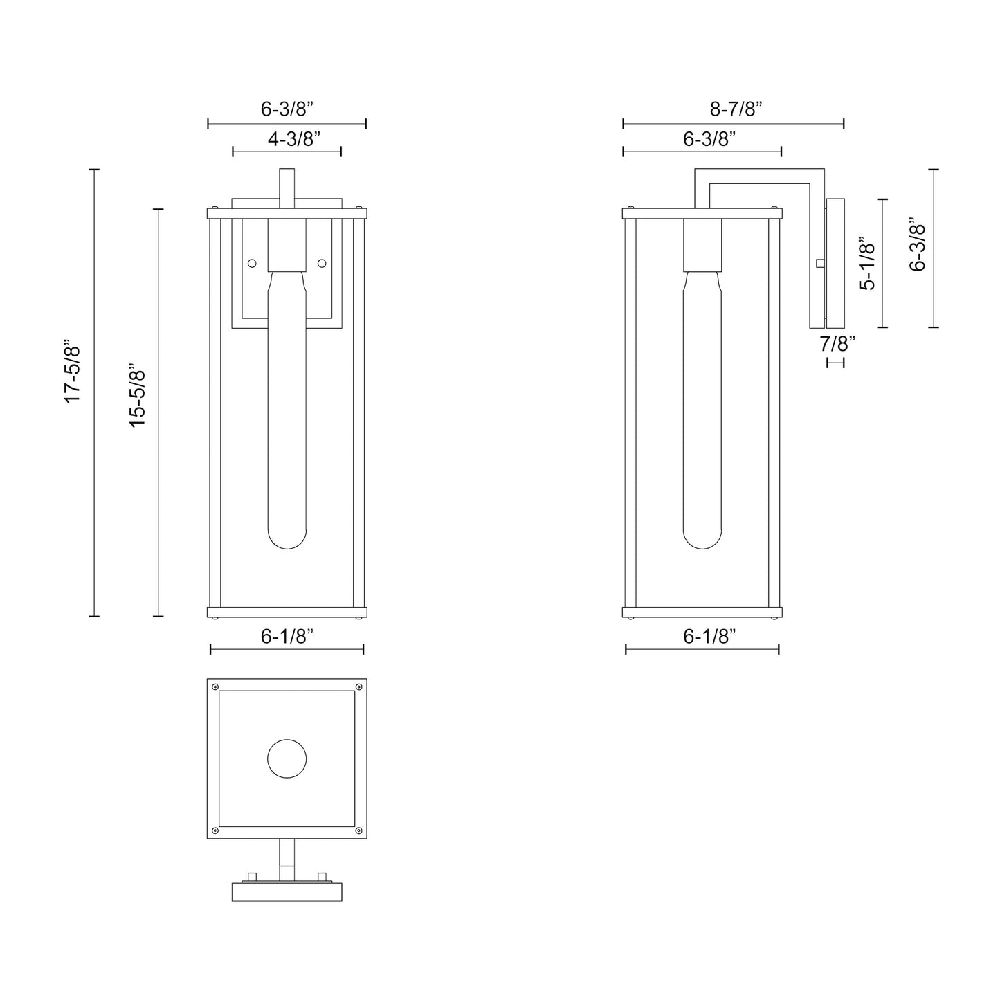 Brentwood 17-in Exterior Wall Sconce