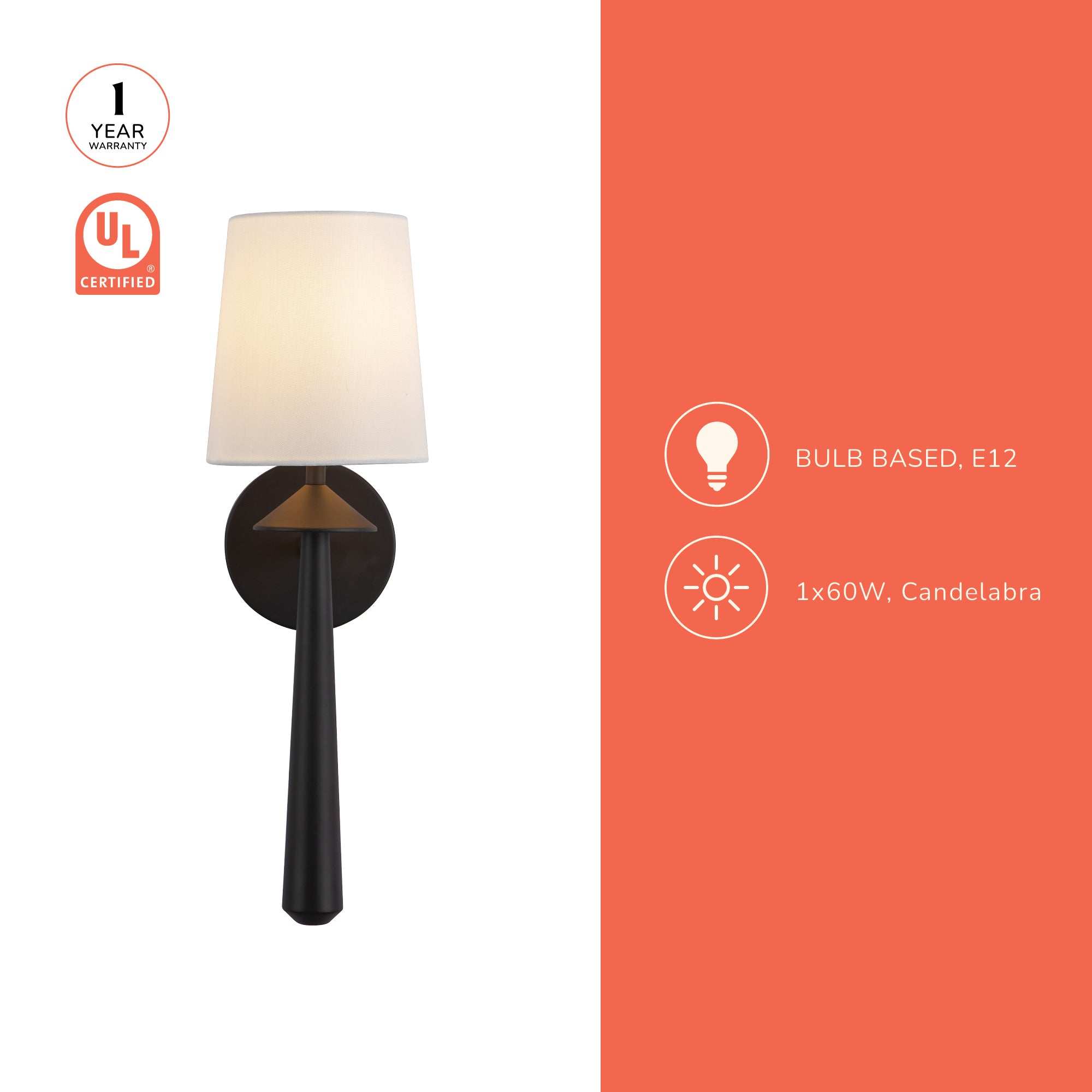 Bridgette 6-in Wall/Vanity Light – Kuzco Lighting