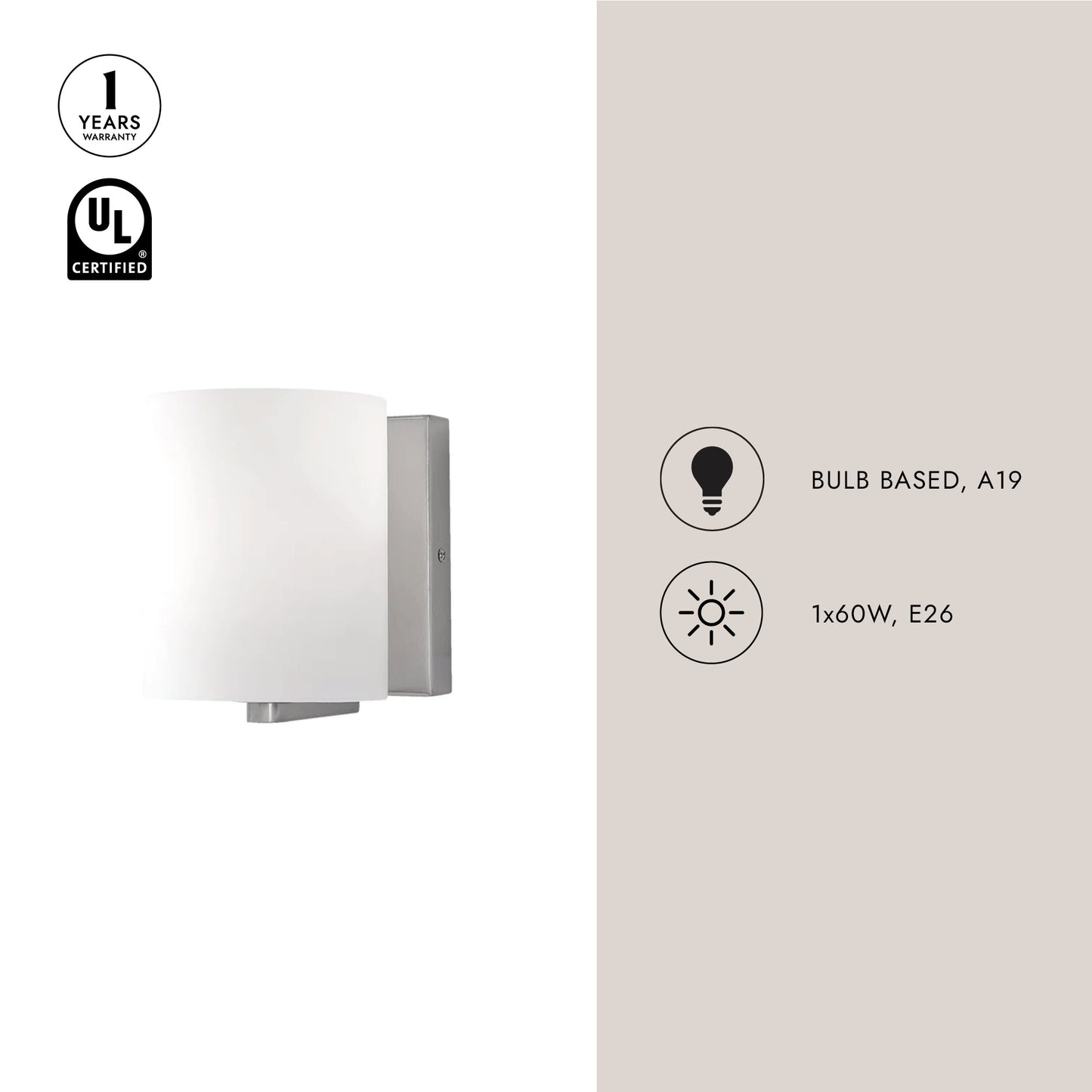 Bridgewater 5-in Vanity Light