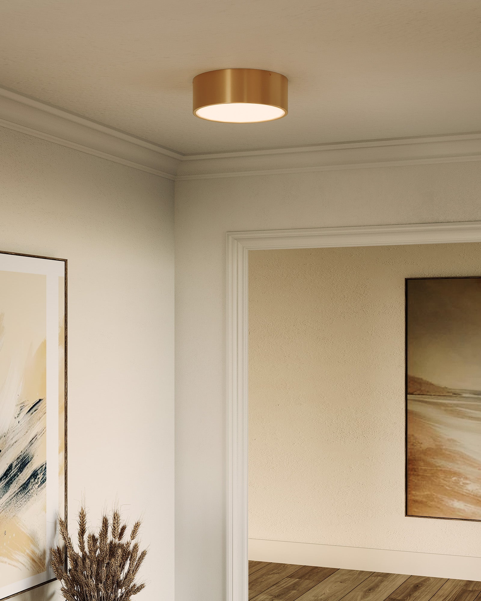 インパクト7+プレミアムフォーカス　⓻ ラスト Brisbane 12-in Flush Mount – Kuzco Lighting