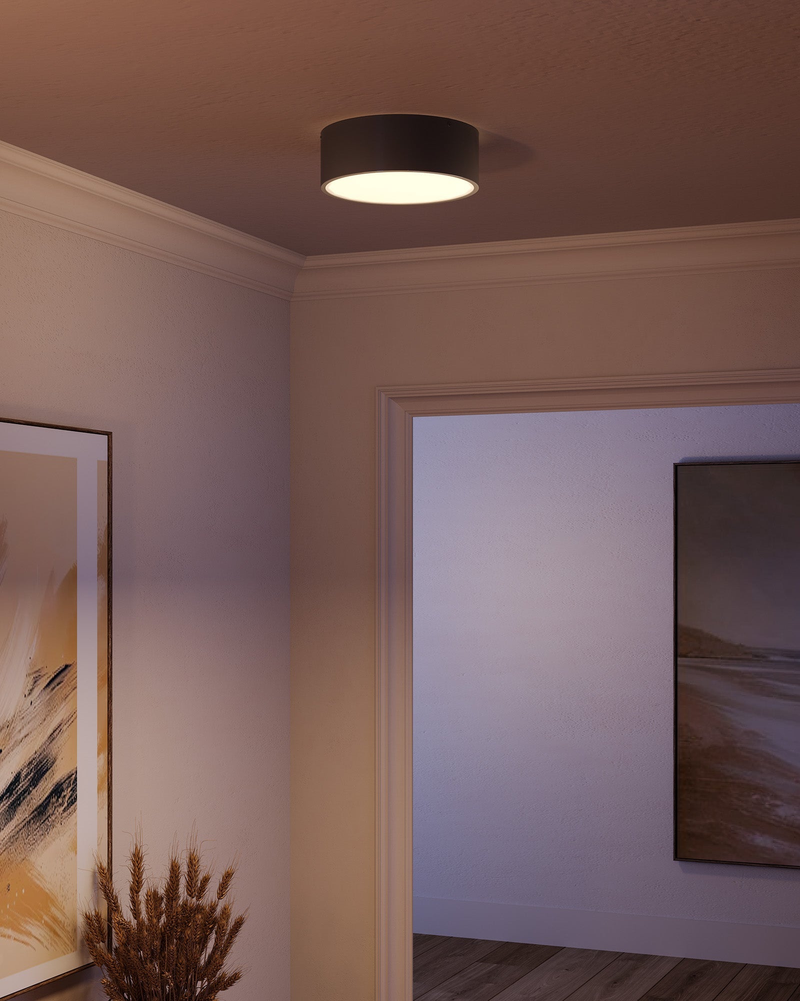 インパクト7+プレミアムフォーカス　⓻ ラスト Brisbane 12-in Flush Mount – Kuzco Lighting