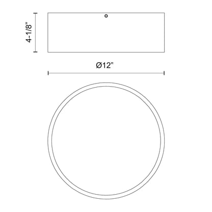 Brisbane 12-in Flush Mount