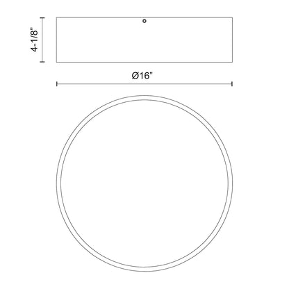 Brisbane 16-in Flush Mount