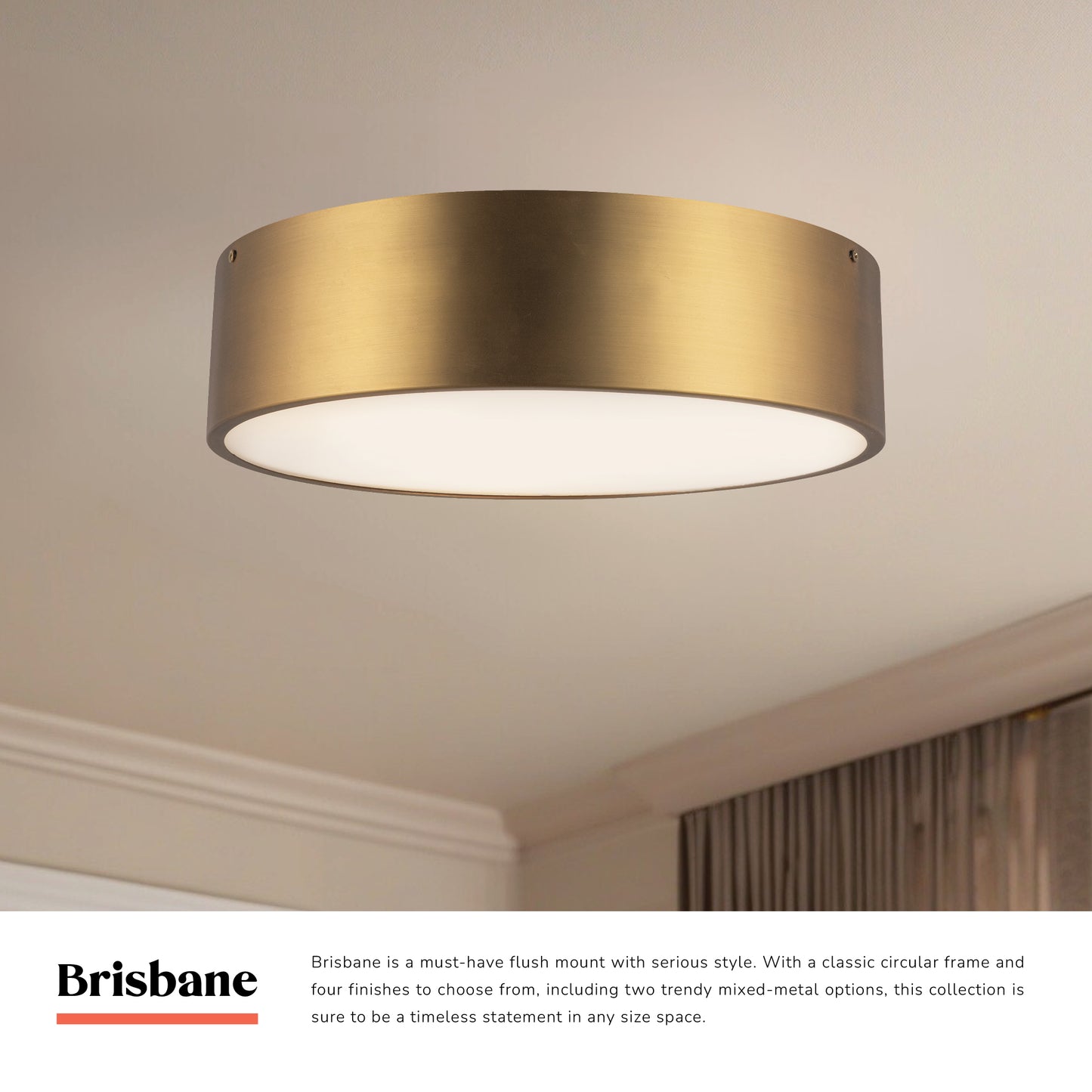 Brisbane 16-in Flush Mount