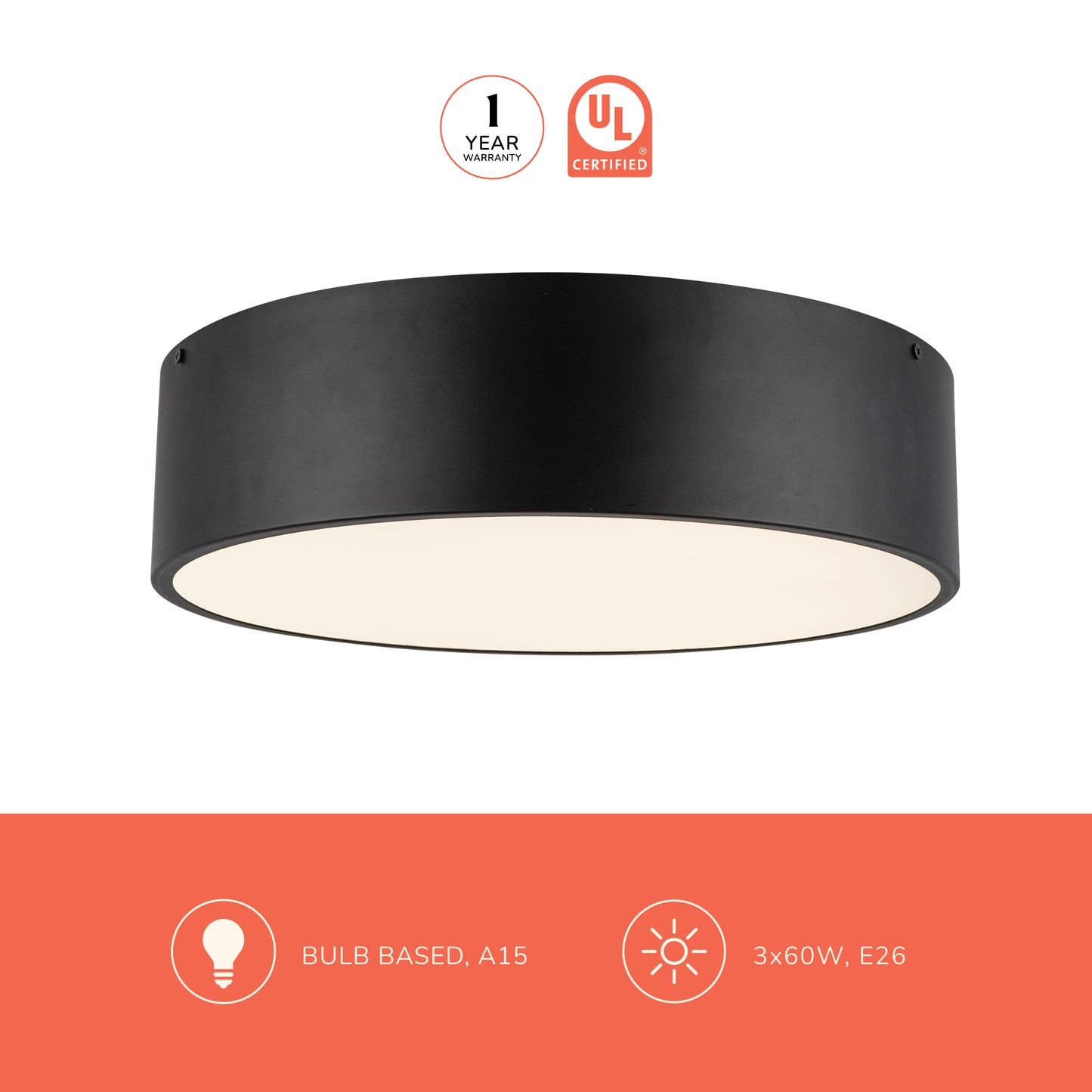 Brisbane 16-in Flush Mount