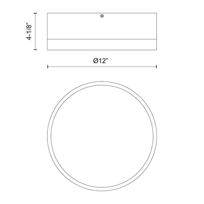 Brisbane 12-in Flush Mount