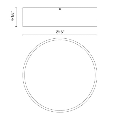 Brisbane 16-in Flush Mount