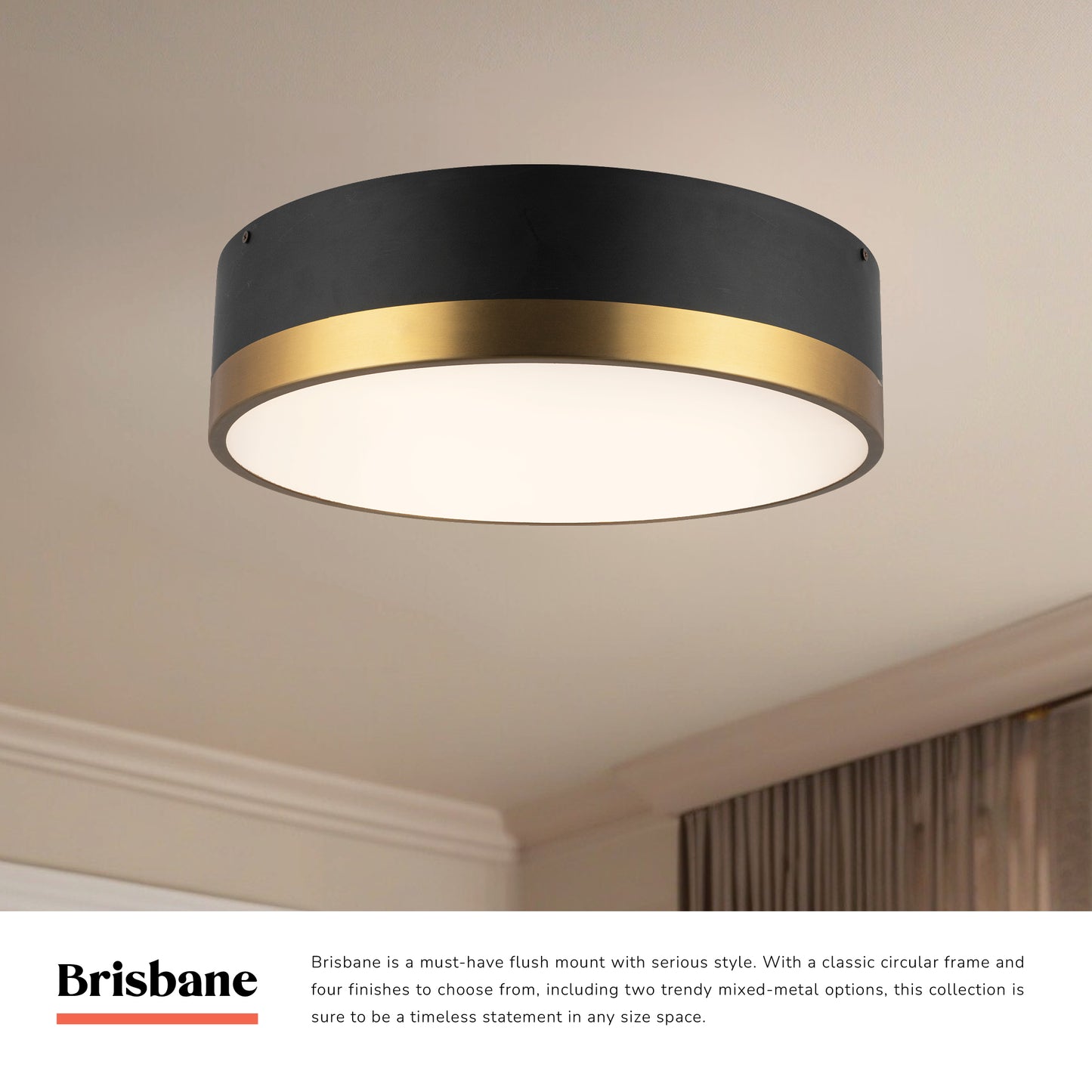 Brisbane 16-in Flush Mount