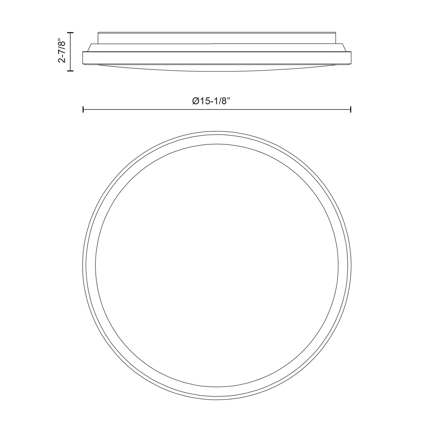 Brook 15-in Flush Mount