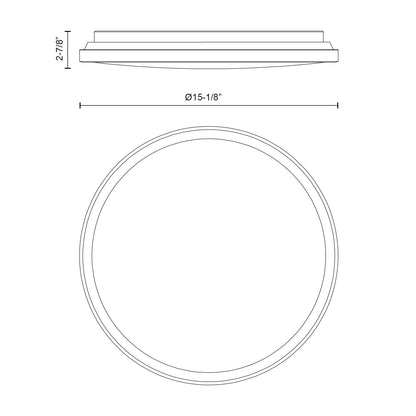 Brook 15-in Flush Mount