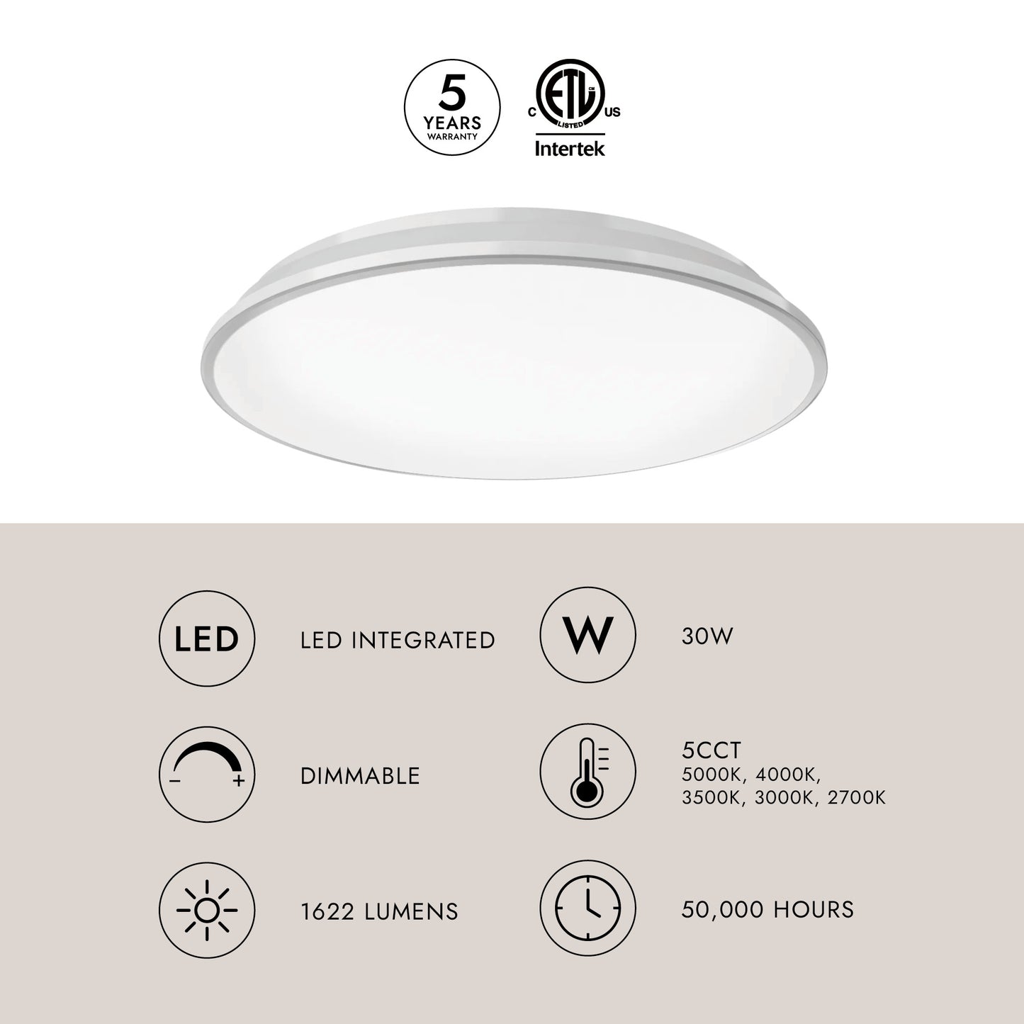 Brook 15-in Flush Mount