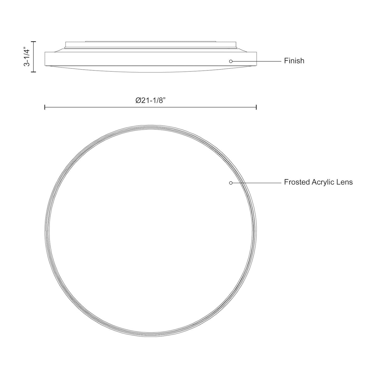 Brunswick 22-in Flush Mount