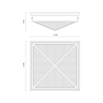 Cairo 15-in Flush Mount