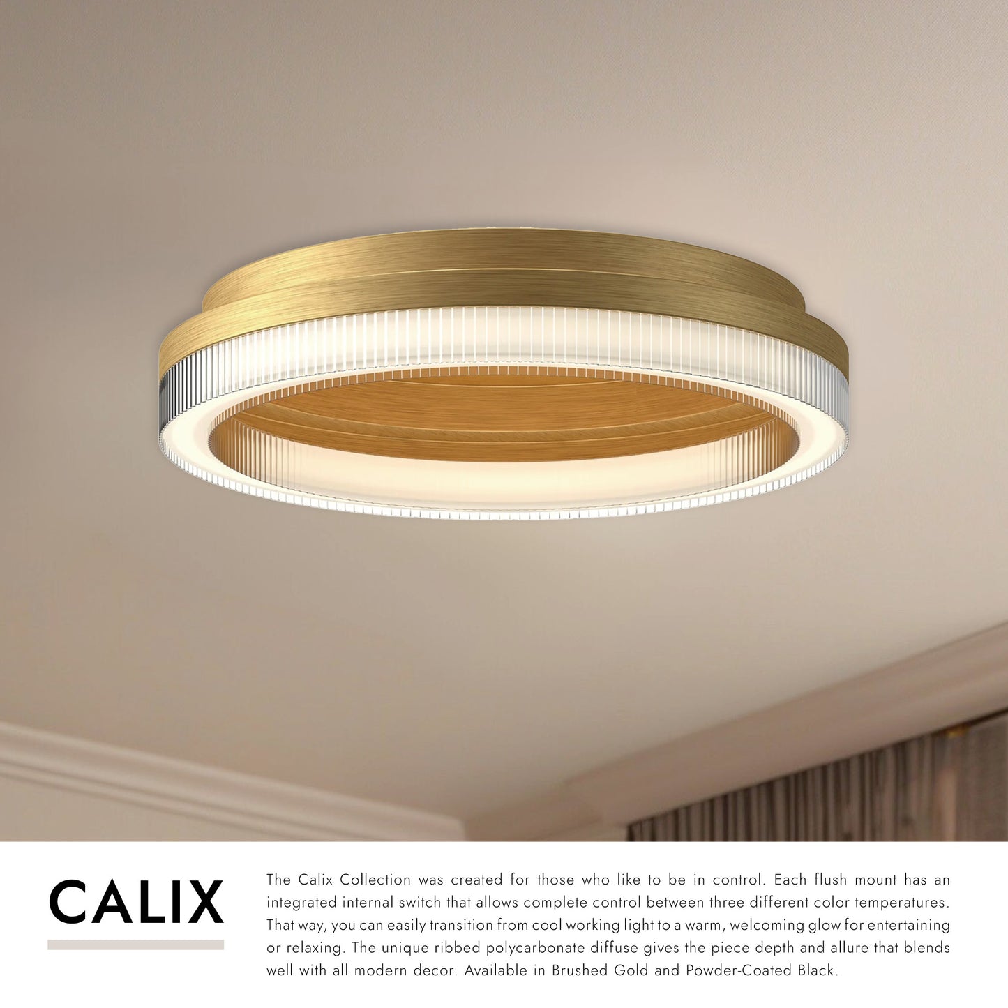Calix 16-in Flush Mount