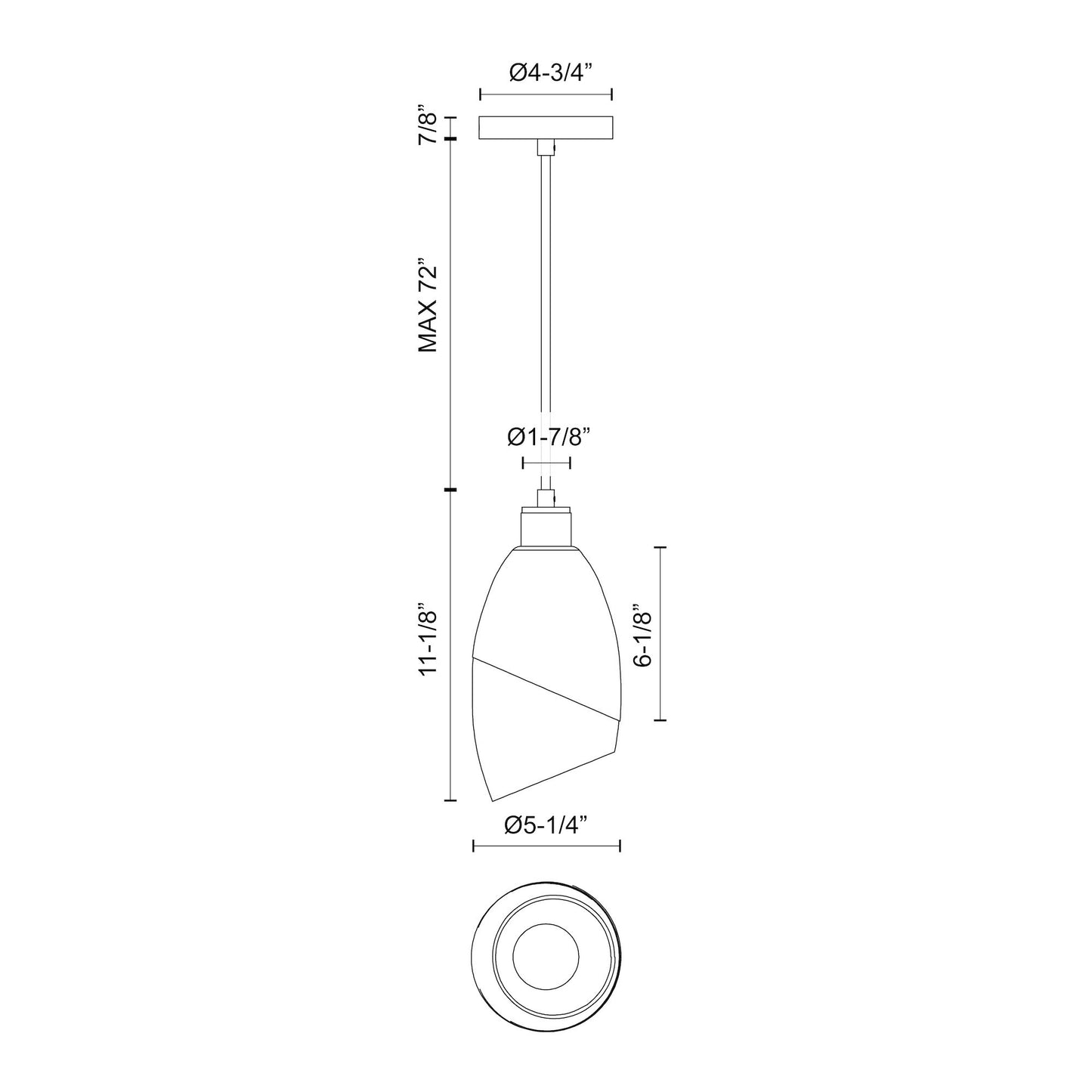 Capri 5-in Pendant