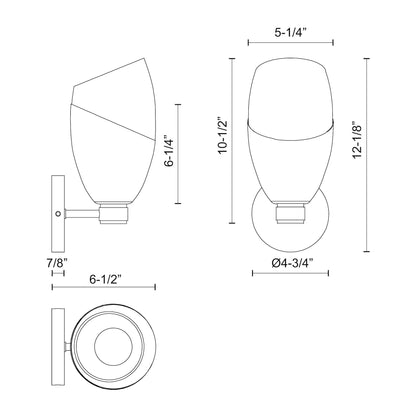 Capri 5-in Wall/Vanity Light