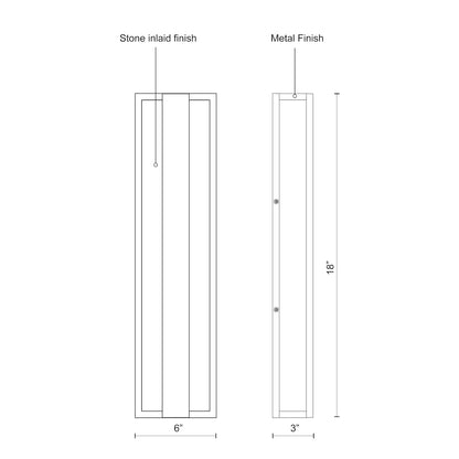 Caspian 18-in Exterior Wall Sconce