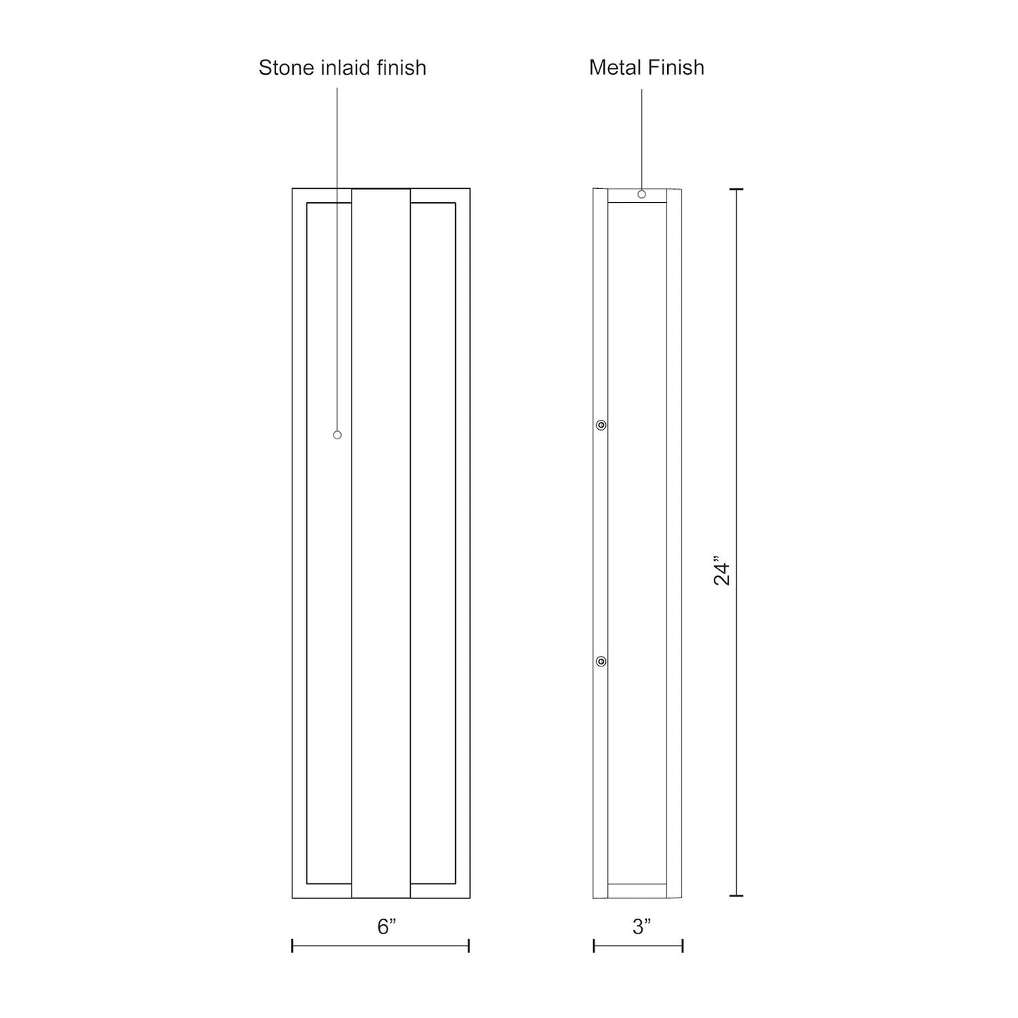 Caspian 24-in Exterior Wall Sconce