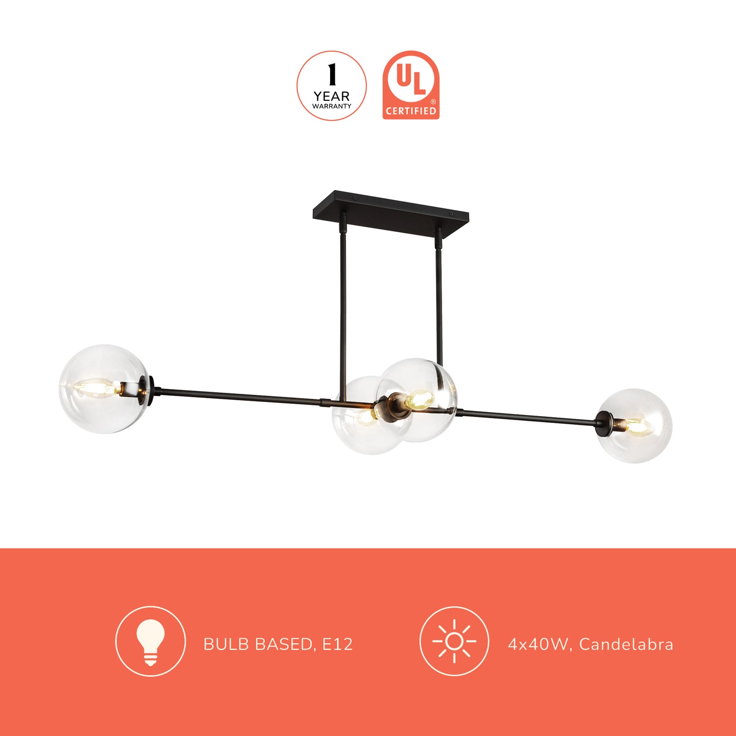 Cassia 48-in Linear Pendant