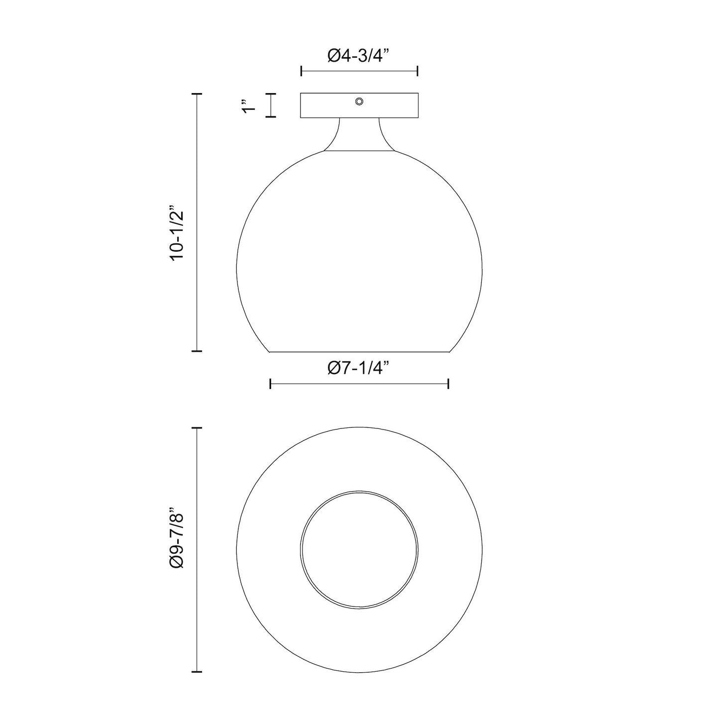 Castilla 10-in Flush Mount