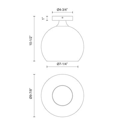 Castilla 10-in Flush Mount