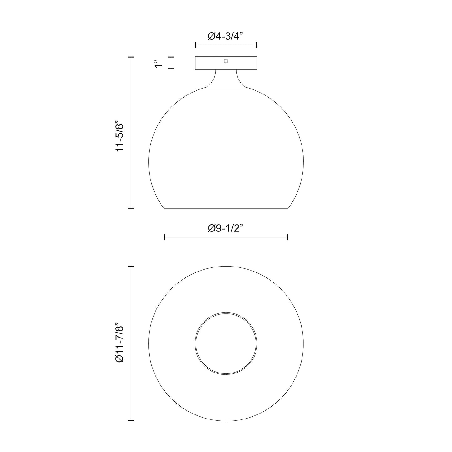 Castilla 12-in Flush Mount