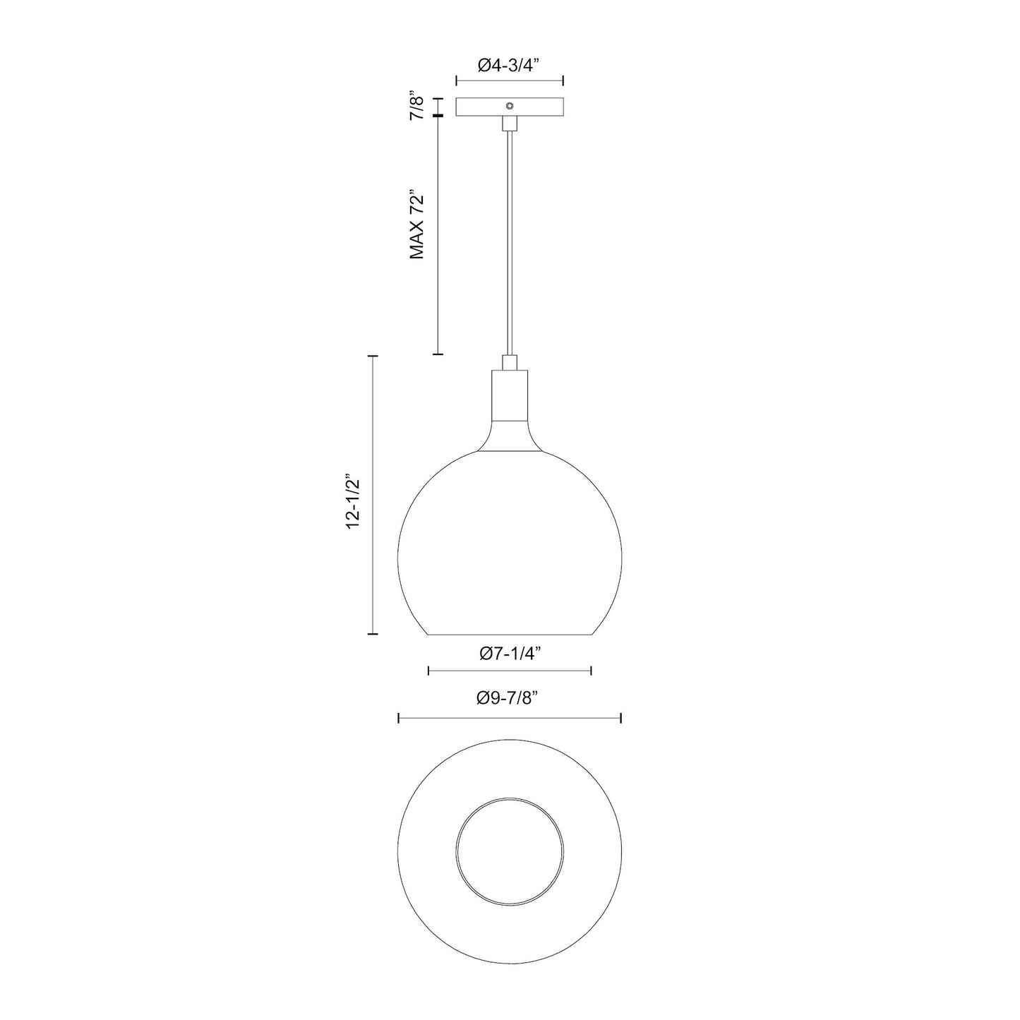 Castilla 10-in Pendant