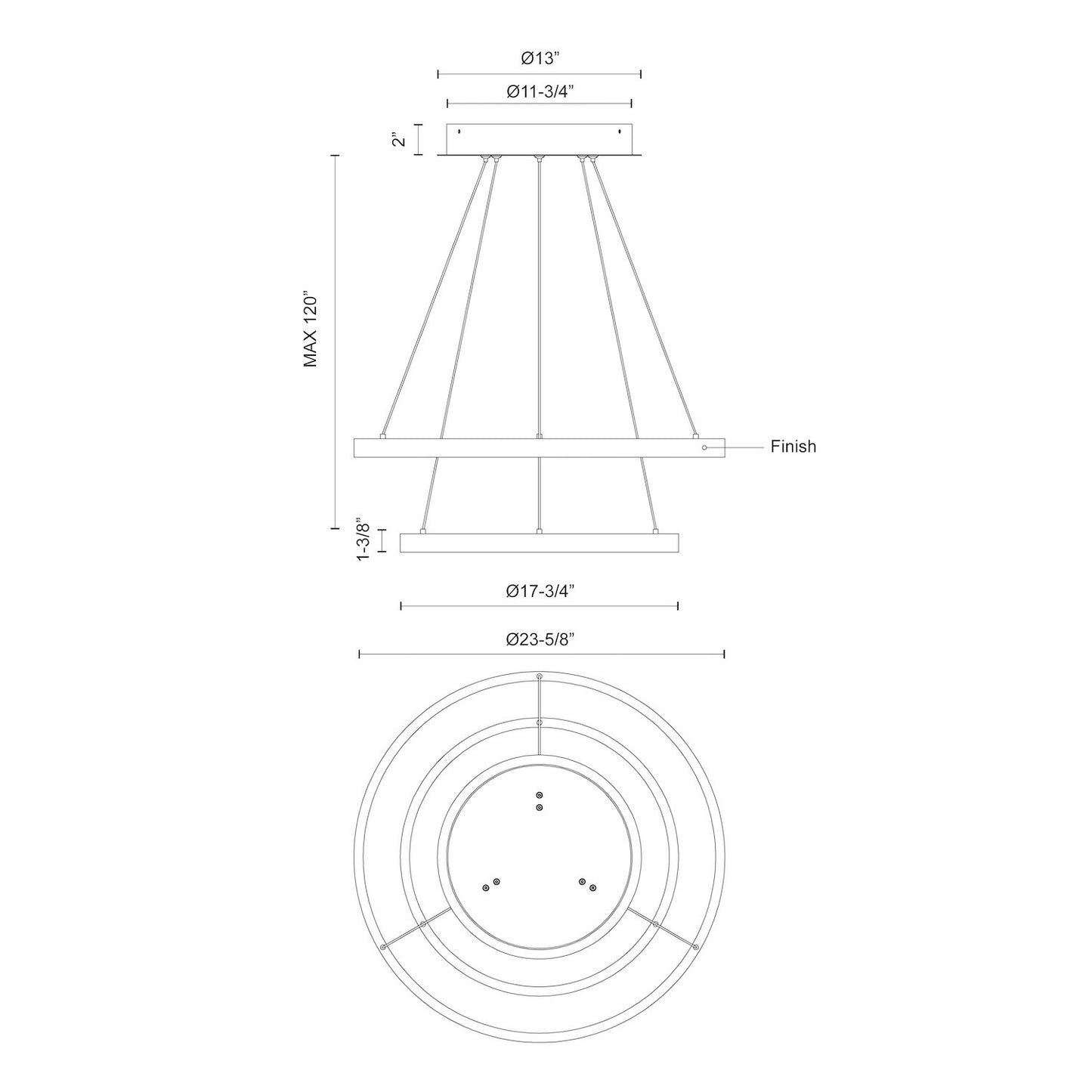 Cerchio 24-in Chandelier