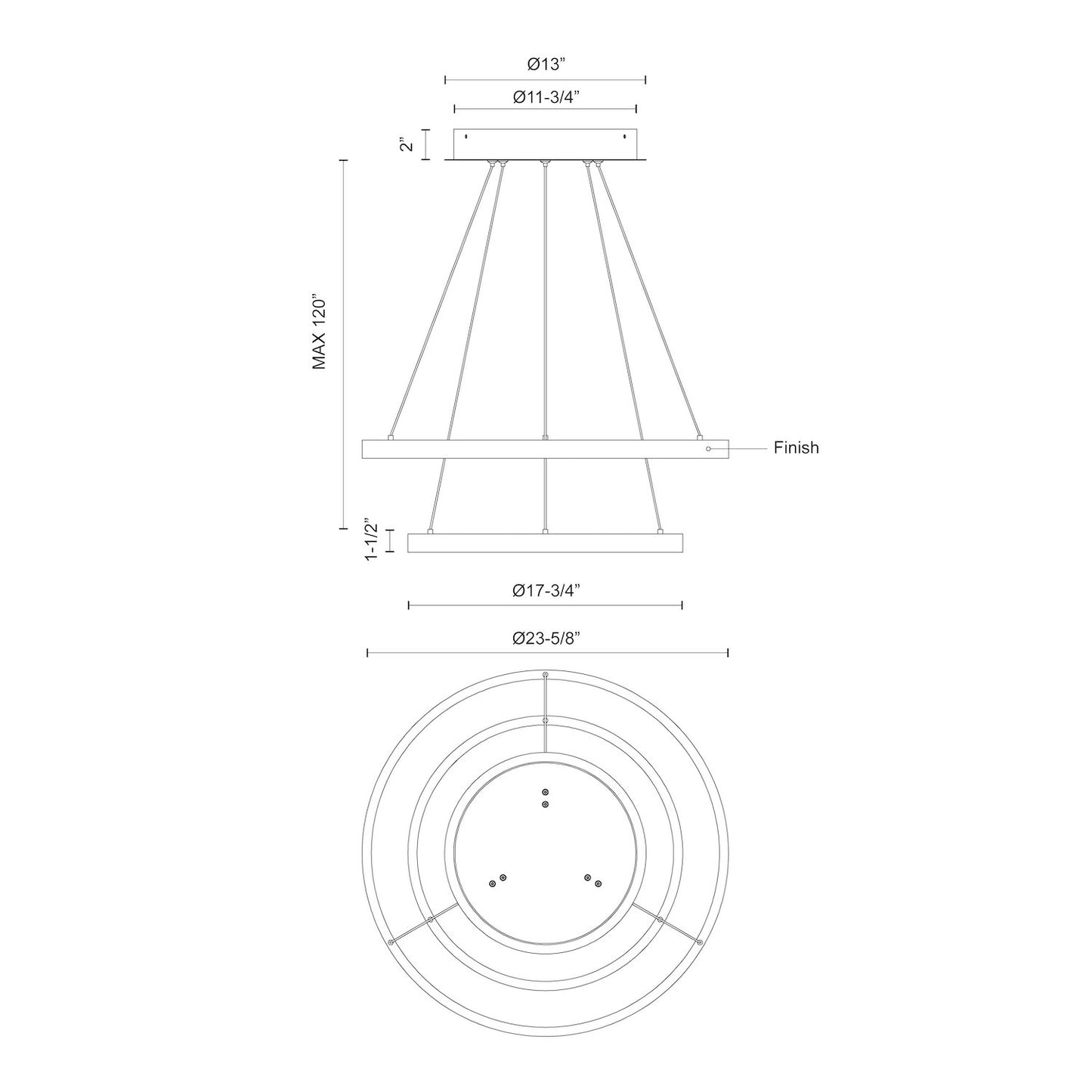 Cerchio 24-in Chandelier