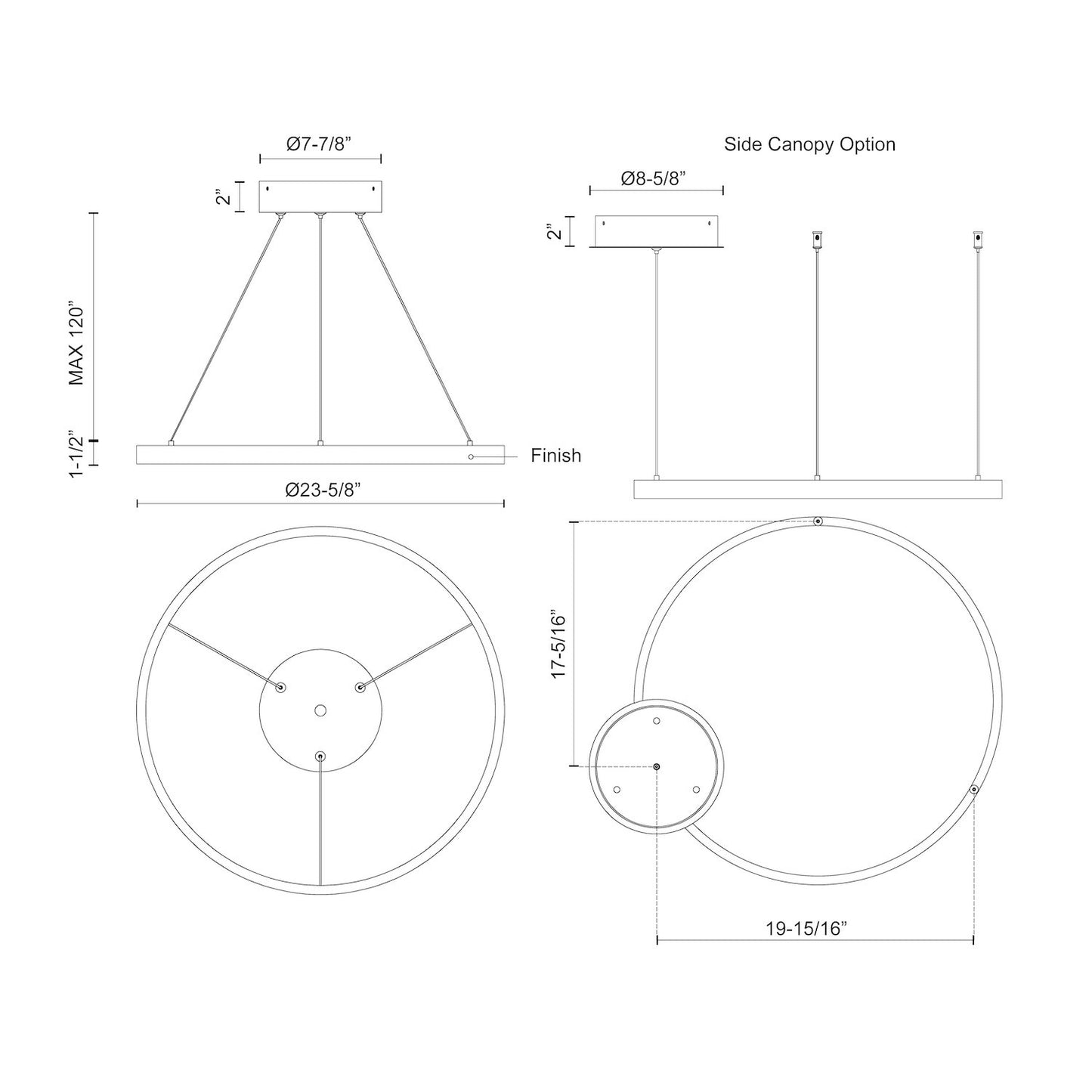 Cerchio 24-in Pendant