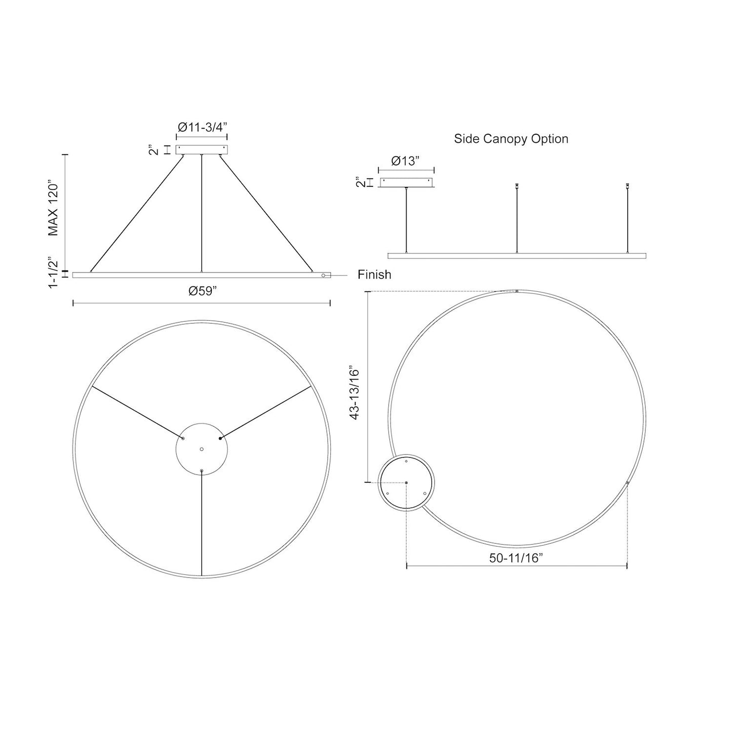 Cerchio 60-in Pendant