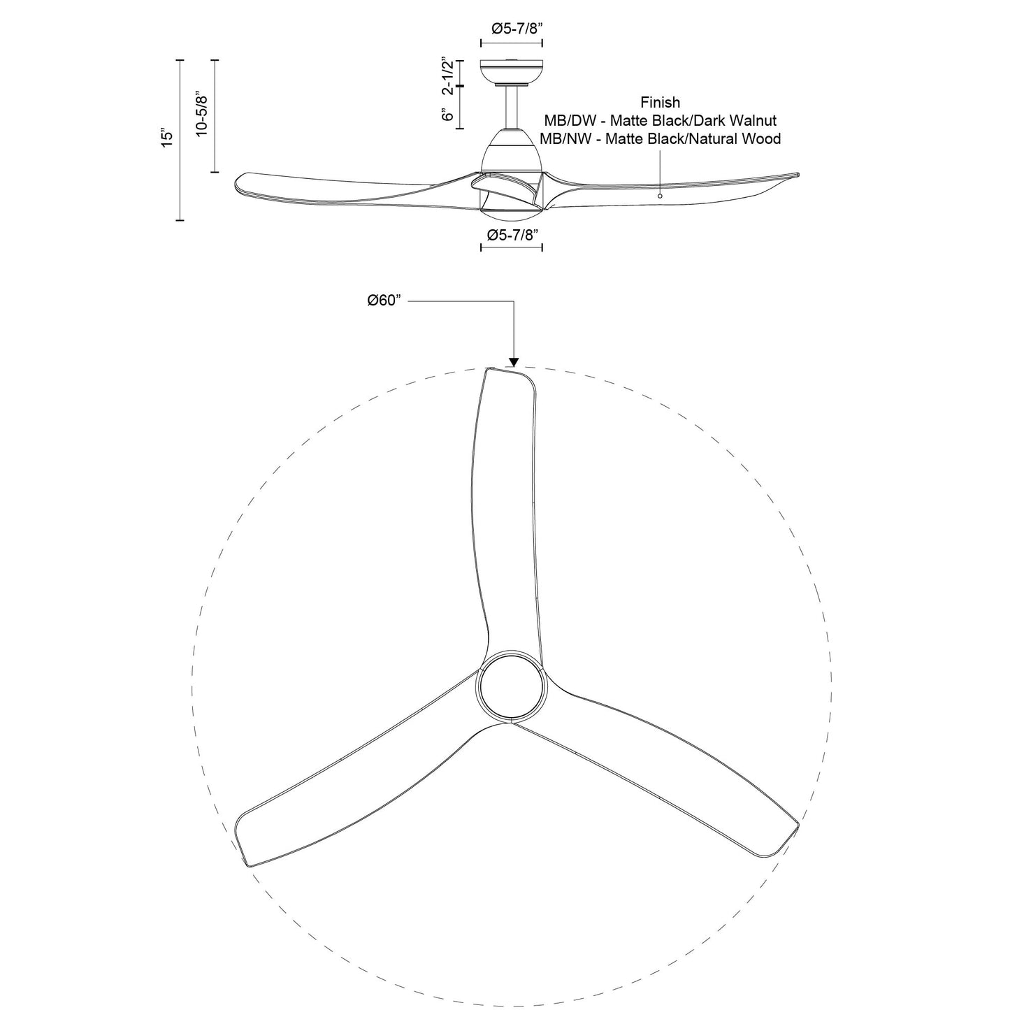 Baylor 60-in Ceiling Fan