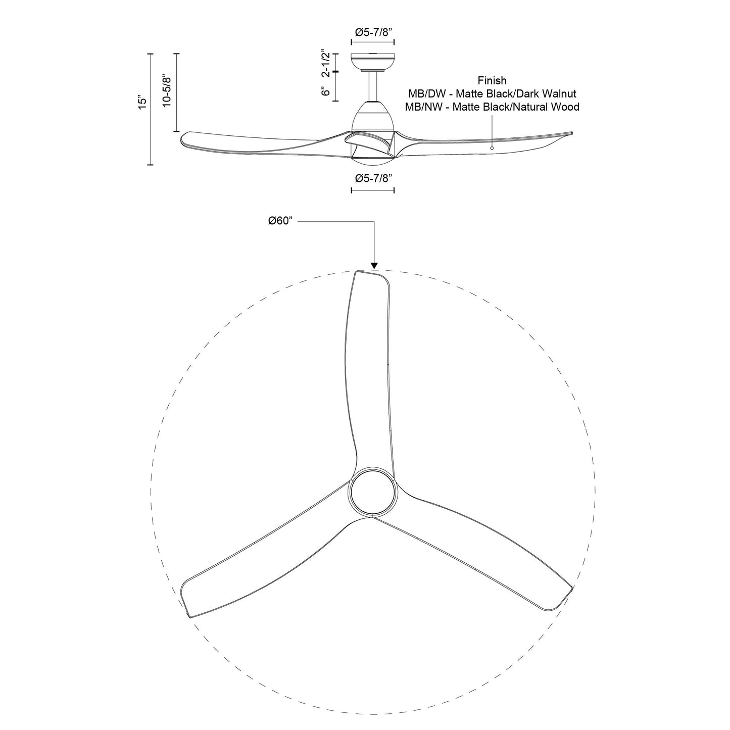 Baylor 60-in Ceiling Fan