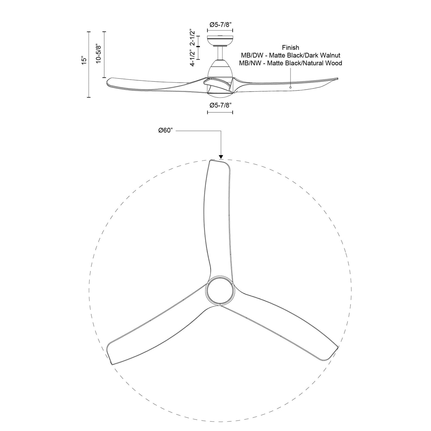 Baylor 60-in Ceiling Fan