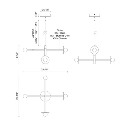 Elixir 22-in Chandelier