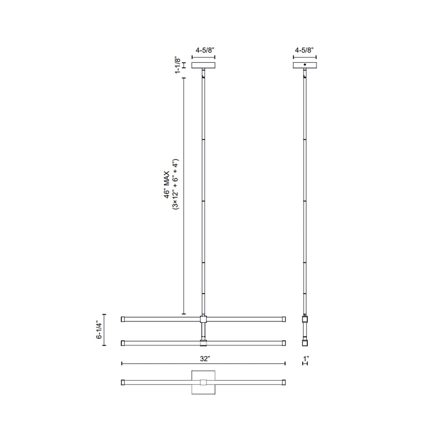 Blade 32-in Chandelier