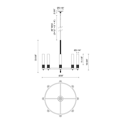 Rue 38-in Chandelier