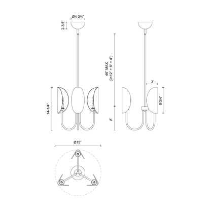 Seno 15-in Chandelier