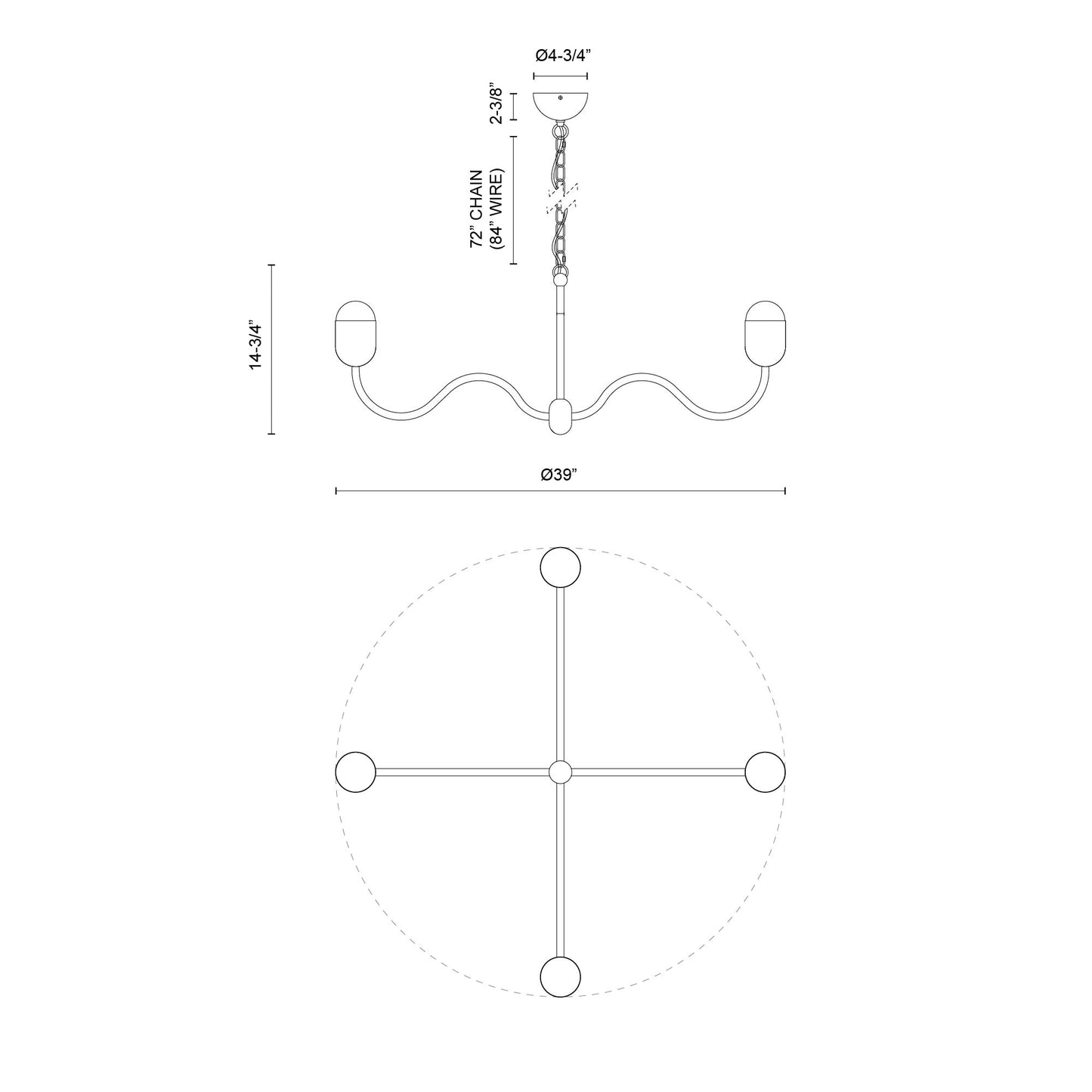 Effie 39-in Chandelier