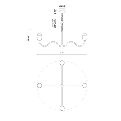 Effie 39-in Chandelier